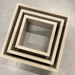 3 piece square floating shelves